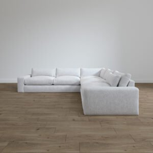 Aria L Shape Linen Light Grey