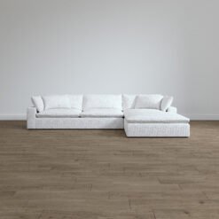 Cloud 2 Seat Chaise Linen White