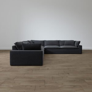 Cloud 2 Seat Sectional Charcoal