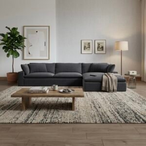 Cloud Chaise Sectional Charcoal