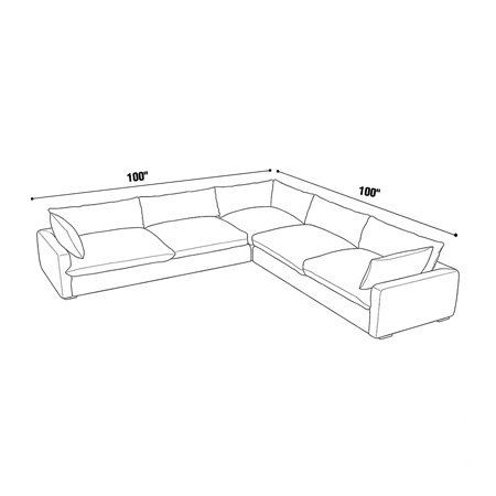 100"x100" - Original Plush L Shape