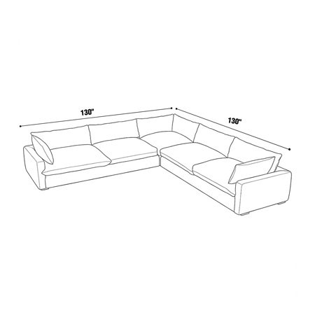 130″x130″ – Original Plush L Shape