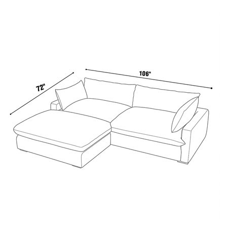 72"x106" - Original Plush Ottoman Chaise