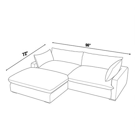 72"x96" - Original Plush Ottoman Chaise