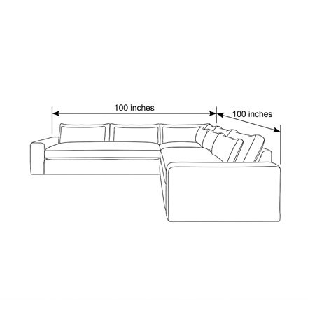 100"x100" - Aria Bench Seat Sectional