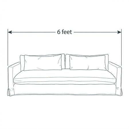 6 Feet - Aria Slipcover Sofa
