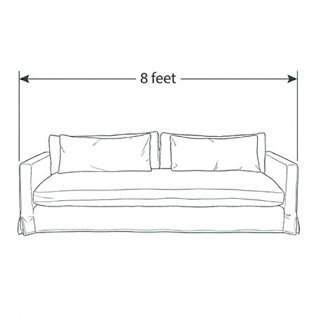 8 Feet - Aria Slipcover Sofa