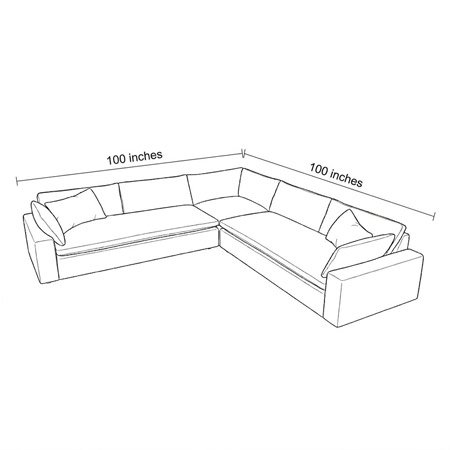 100"x100" - Cloud Bench Seat Sectional