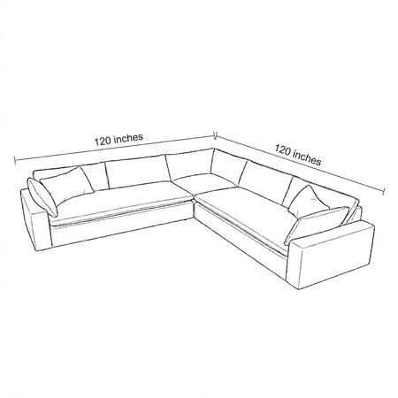 120"x120" - Cloud Bench Seat Sectional