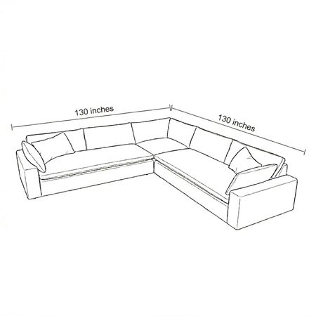 130"x130" - Cloud Bench Seat Sectional