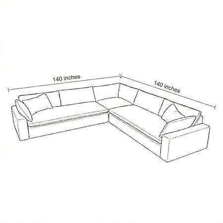 140"x140" - Cloud Bench Seat Sectional