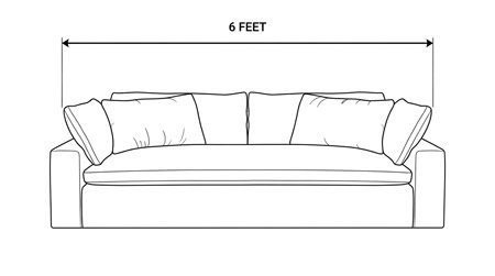 6 Feet - Cloud Bench Seat Sofa