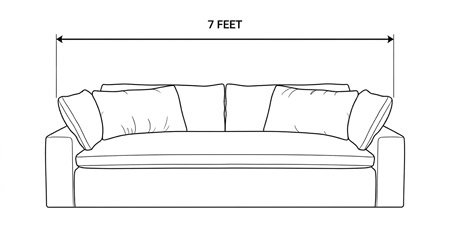 7 Feet - Cloud Bench Seat Sofa