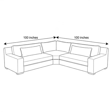 100"x100" - Modena High Back Pie Corner Sofa
