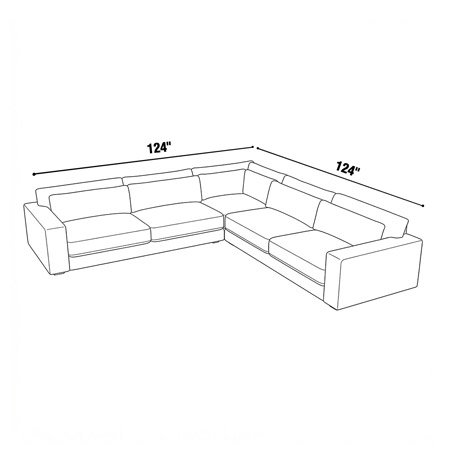 124"x124" - Retreat L Shape