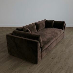 Together Sofa dark walnut velvet